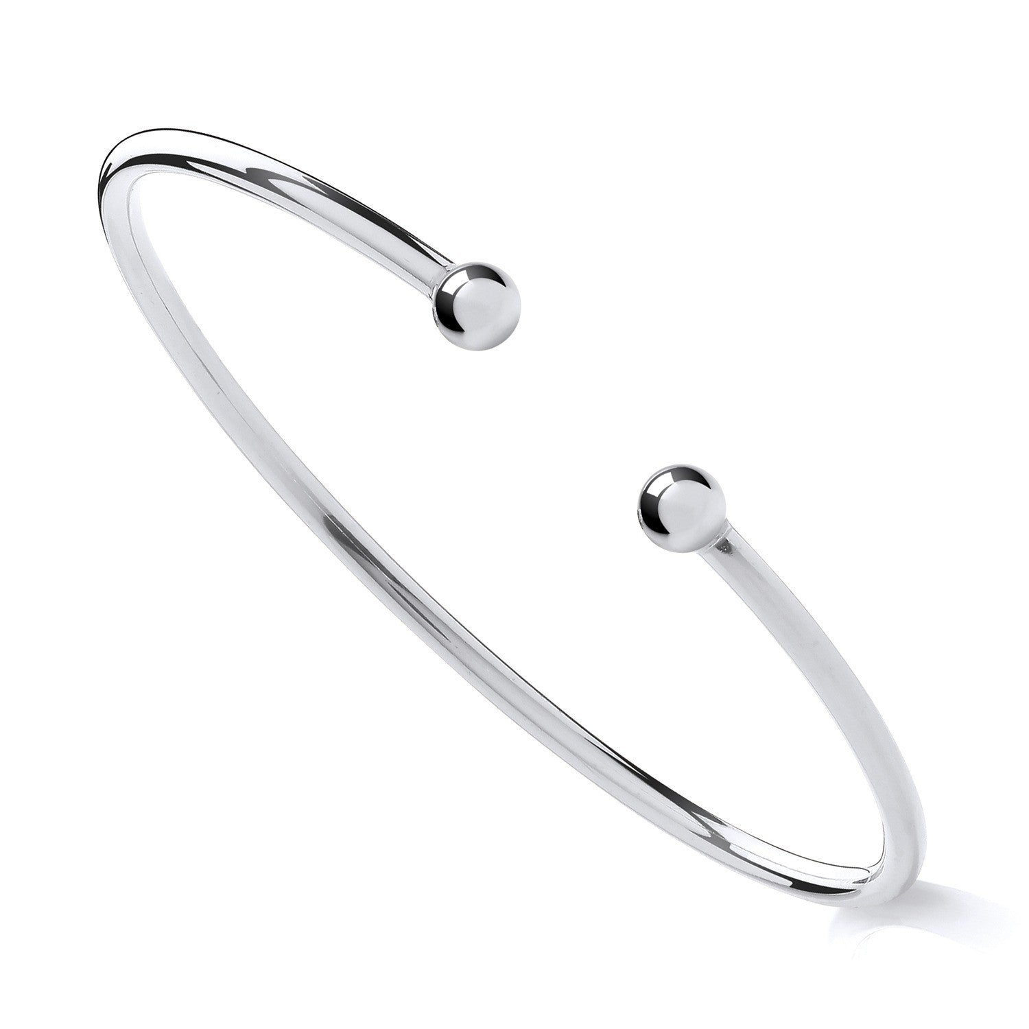 Gents Torque Bangle Solid Sterling Silver British Made Hallmarked