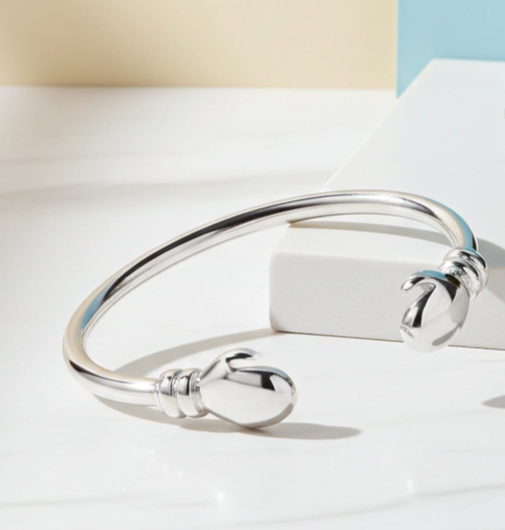 Baby Boxing Glove Torque Bangle Sterling Silver 925 Hallmark