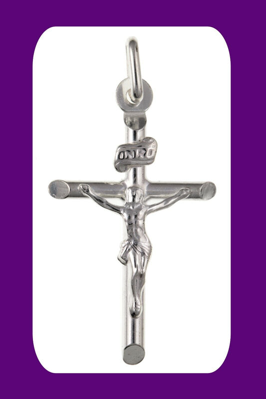 Silver Crucifix Pendant Sterling Silver 925 Stamp All Chain Lengths