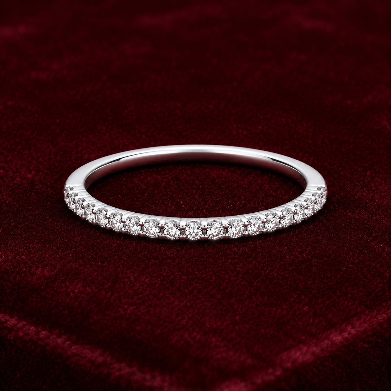 Sterling Silver Stacking Eternity Band Ring 925 Hallmark