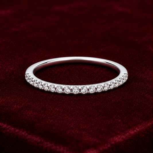 Sterling Silver Stacking Eternity Band Ring 925 Hallmark