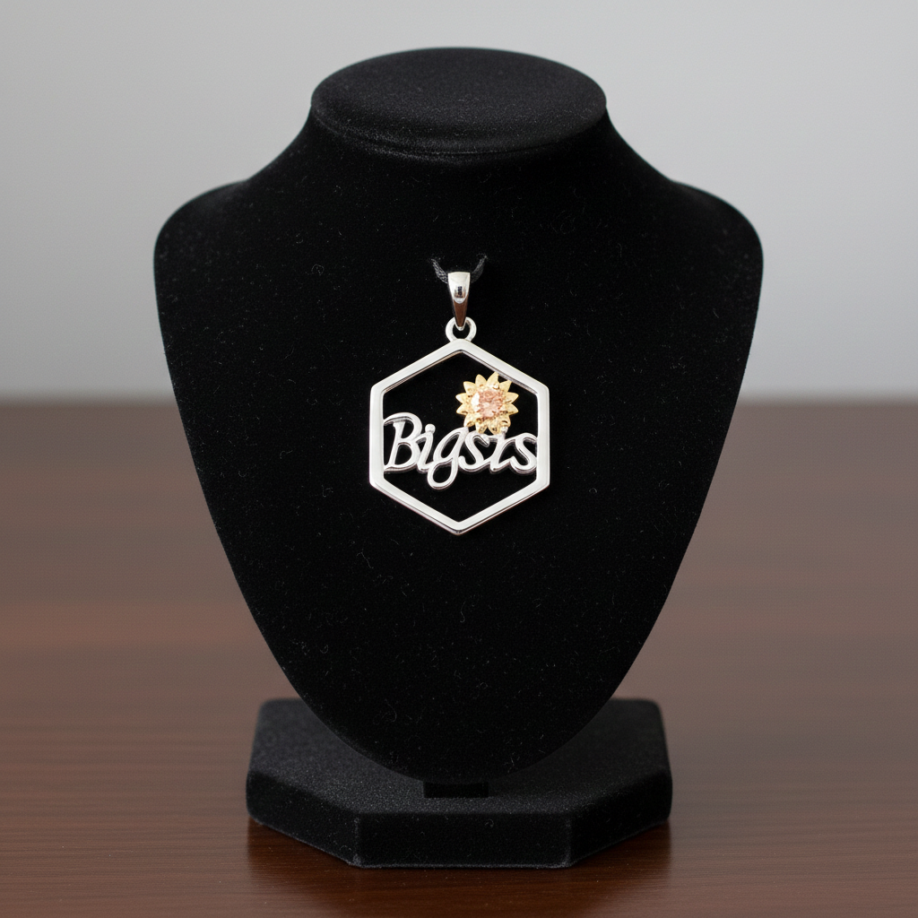 Big Sis Sister Pendant Solid Sterling Silver 925 Hallmark 18" Chain