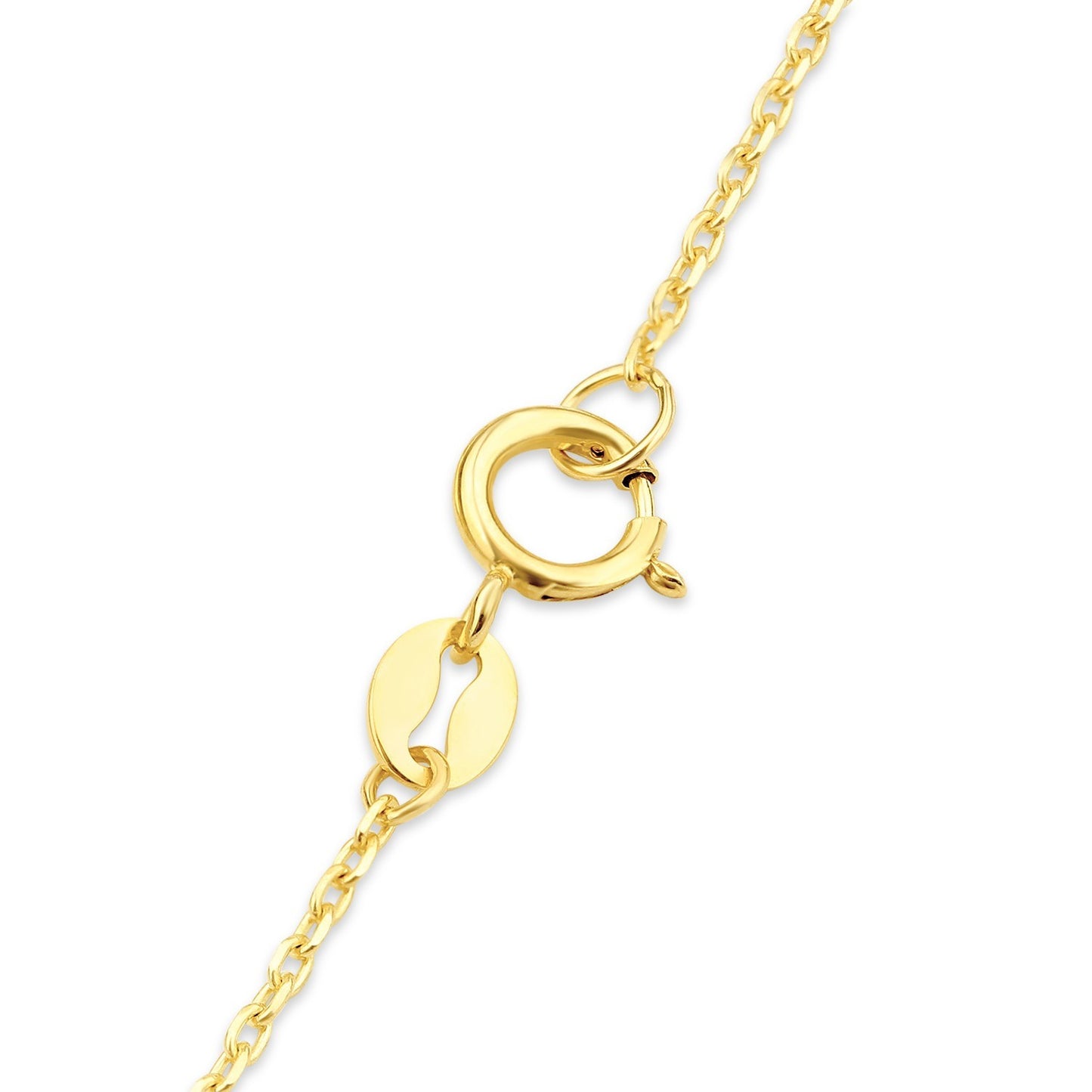 Open Heart Chain Station Bracelet 9ct Yellow Gold 375 Hallmark 19cm