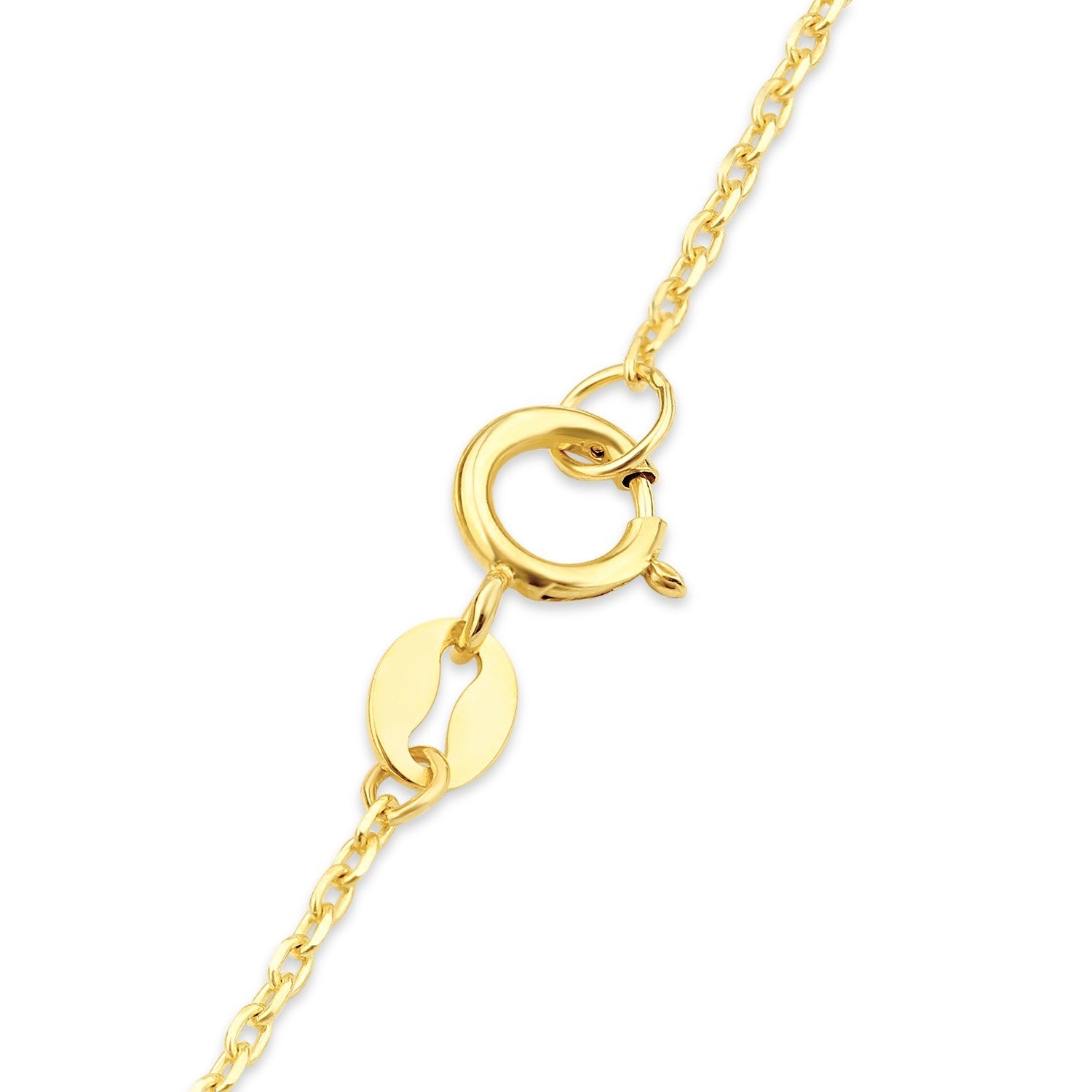 Open Heart Chain Station Bracelet 9ct Yellow Gold 375 Hallmark 19cm