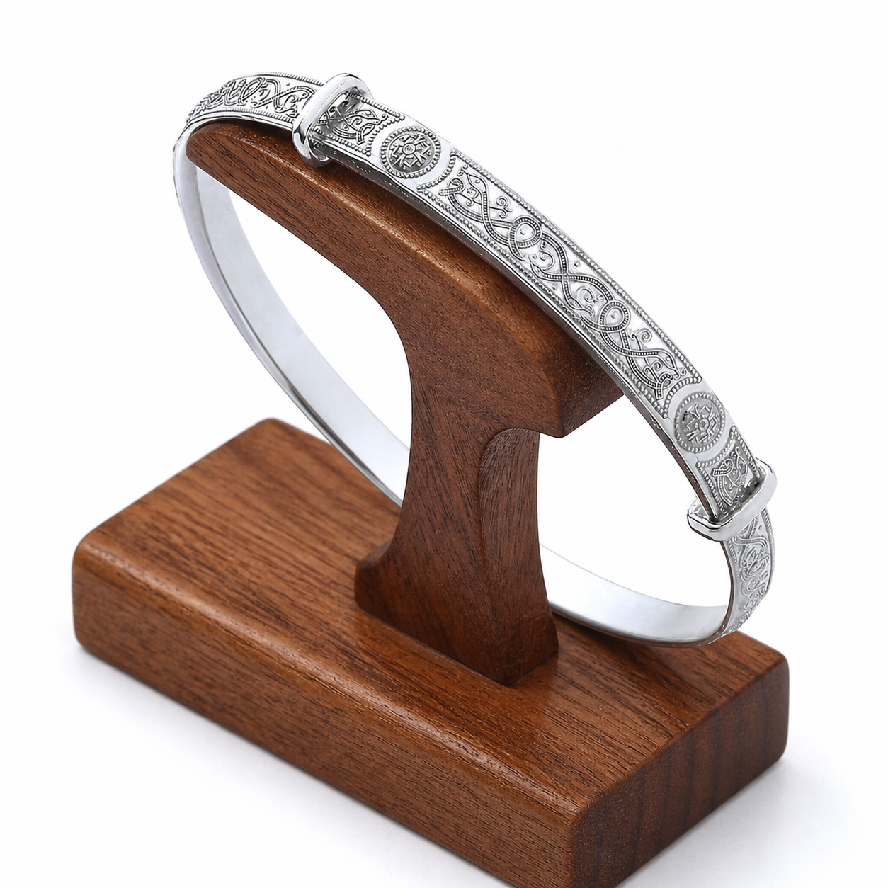 Ladies Celtic Expandable Bangle Sterling Silver 925 Hallmarked Bracelet
