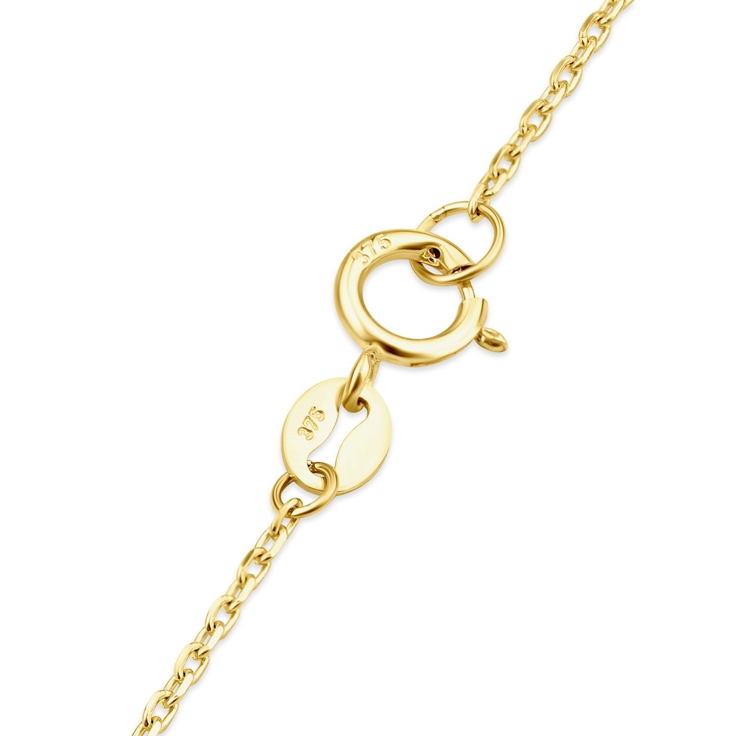 Ladies Infinity Charm Bracelet 9ct Yellow Gold 375 Hallmark 19cm length