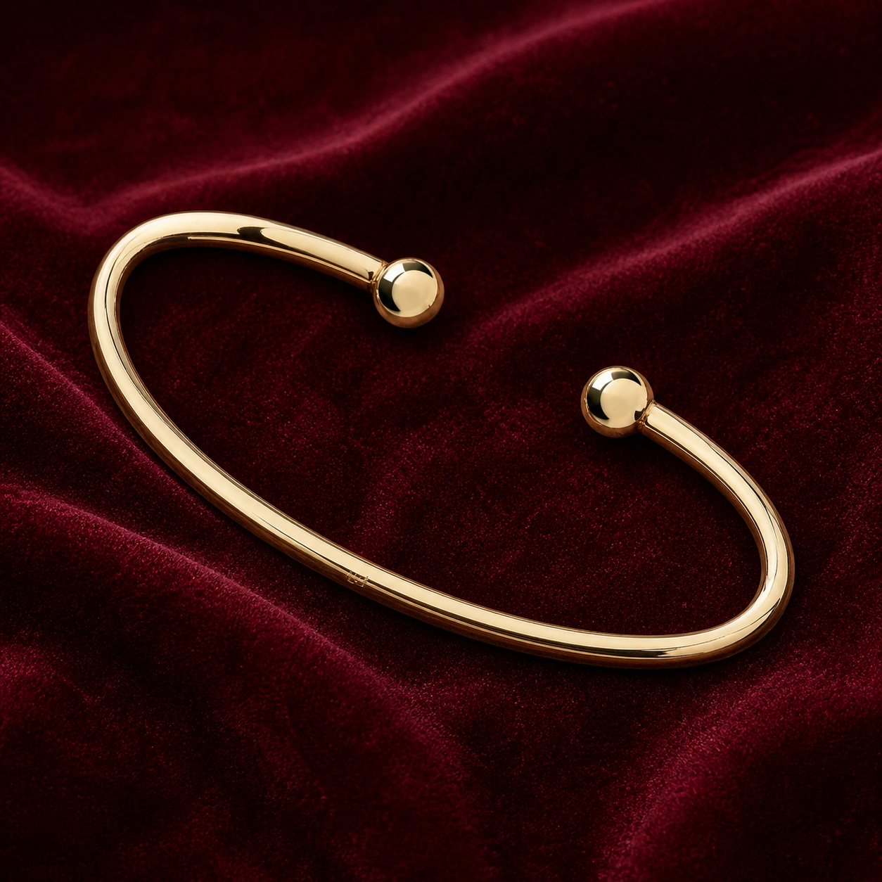Ladies 18ct Gold Torque Bangle on Sterling Silver 925 Hallmark Cuff Bracelet