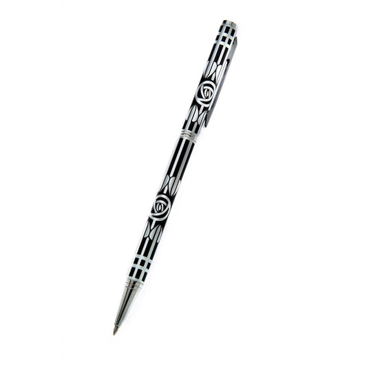 Mackintosh Ballpoint Pen Silver Plated Rose and Arrows Black Ink Brand New Boxed