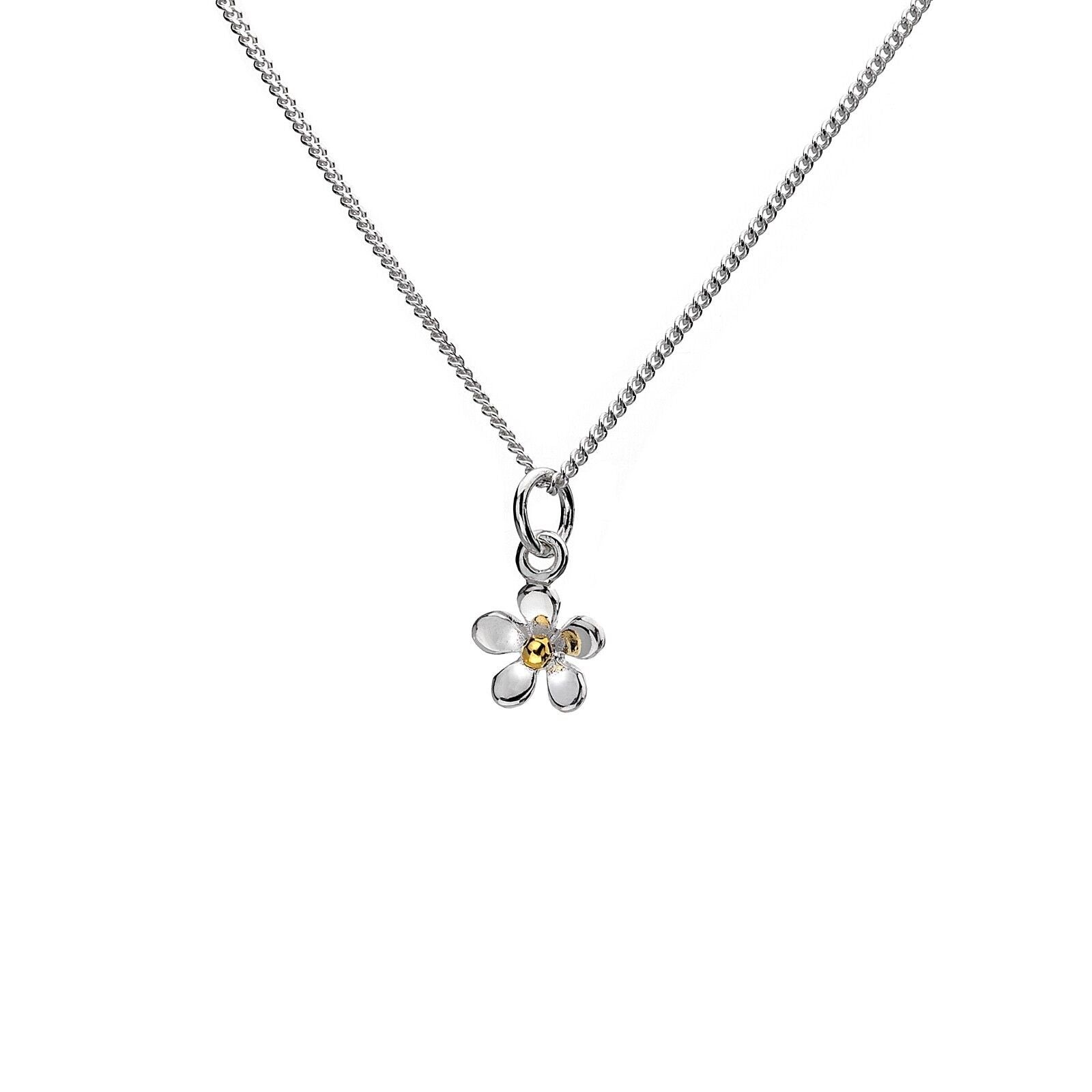 Dainty Daisy Pendant Sterling Silver 925 Hallmark Gold Plate All Chain Lengths