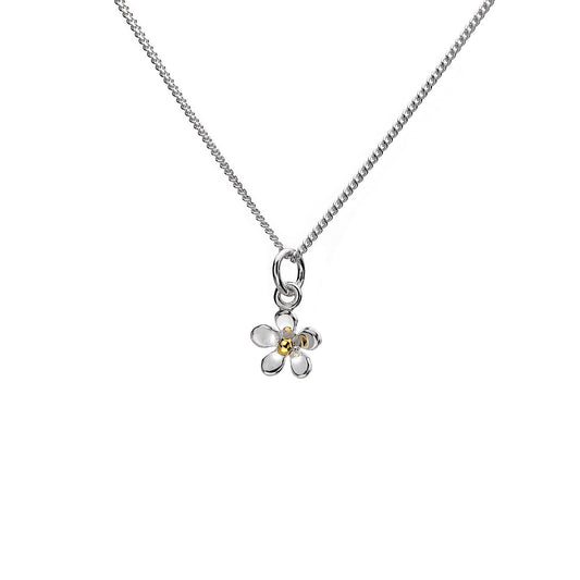Dainty Daisy Pendant Sterling Silver 925 Hallmark Gold Plate All Chain Lengths