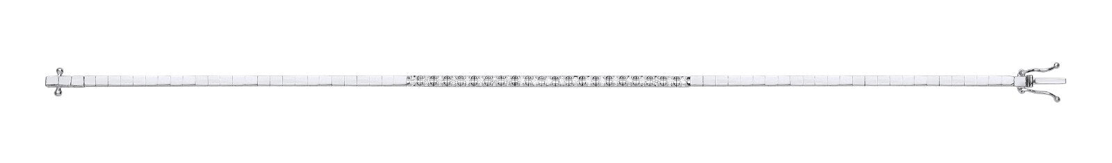 9ct White Gold Half Eternity 0.33ct Diamond Tennis Bracelet Made in London