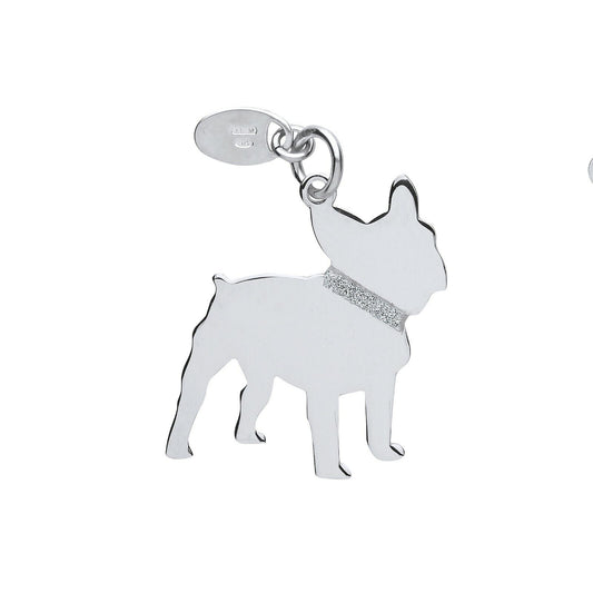 Silver French Bulldog Pendant Solid Silver 925 Stamp Pet Jewellery 14-24" Chain