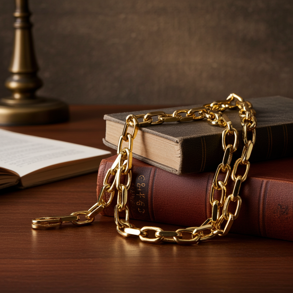 18ct Gold Oval Belcher Chain on Solid Silver 18" 25 Grams Hallmark 4.5mm Wide