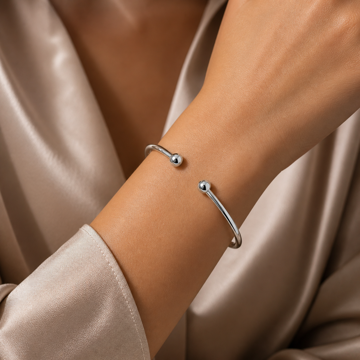 Ladies Sterling Silver Torque Bangle 925 Hallmarked Cuff Bracelet