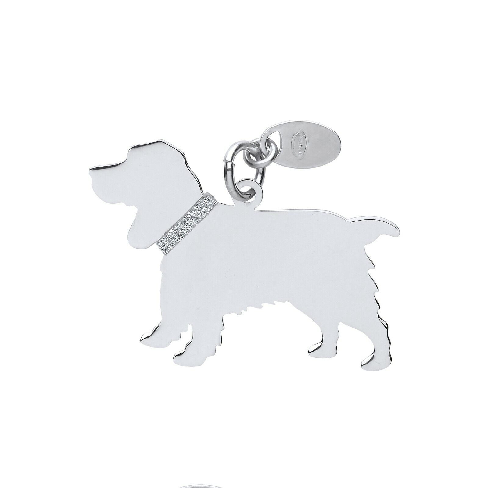 Cocker Spaniel Dog Pendant Solid Silver 925 Hallmark Pet Jewellery 14-30" Chain