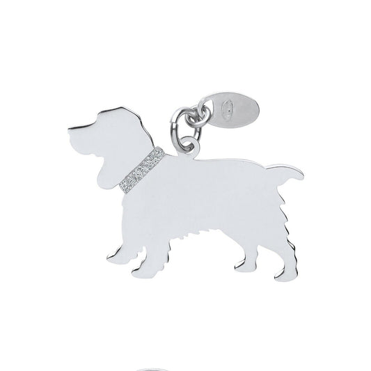 Cocker Spaniel Dog Pendant Solid Silver 925 Hallmark Pet Jewellery 14-30" Chain