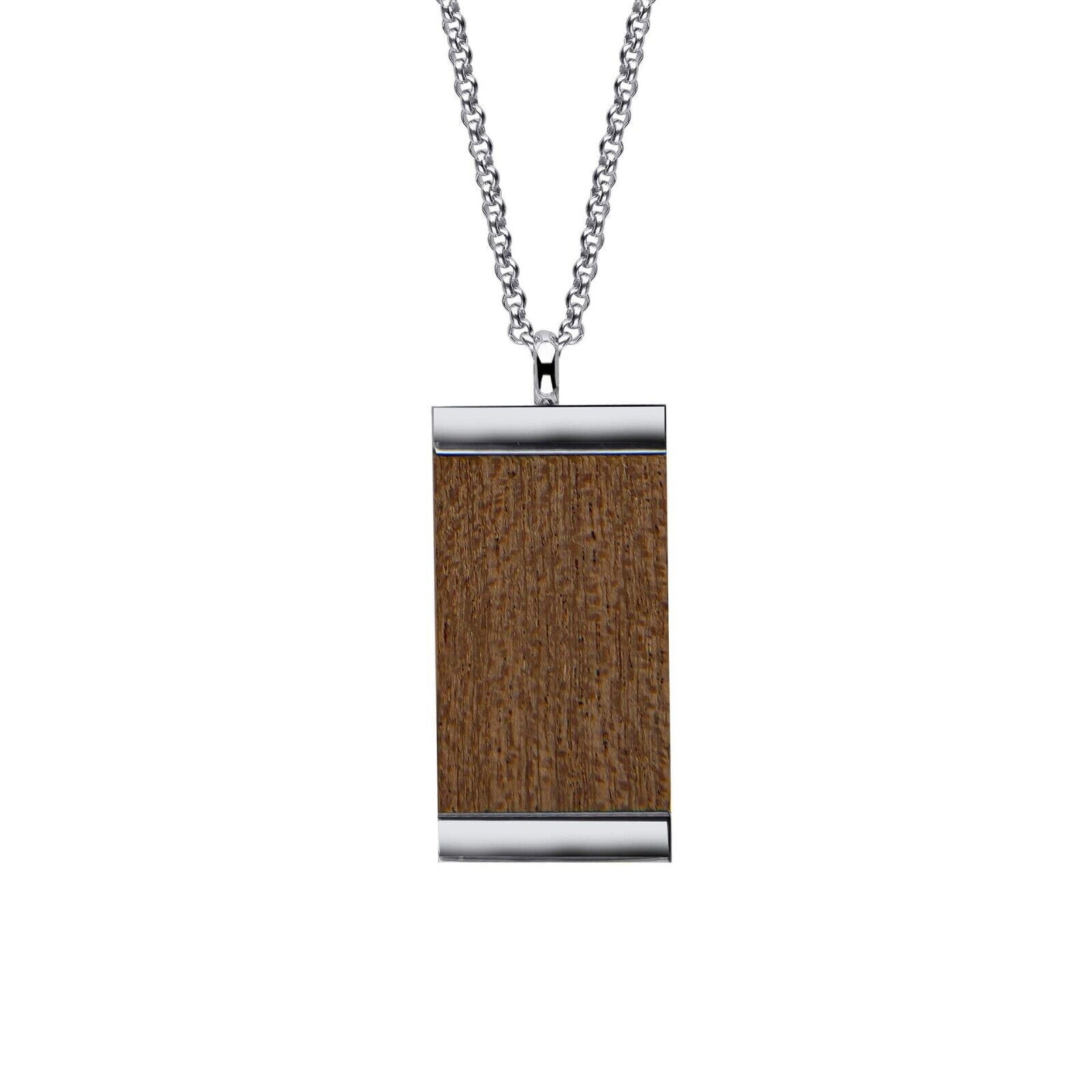 Fred Bennett Wood Dog Tag Necklace 48-53cm N4583 Free Engraving
