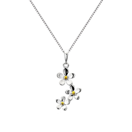Trailing Daisy Pendant Sterling Silver 925 Hallmark Gold Plate All Chain Lengths