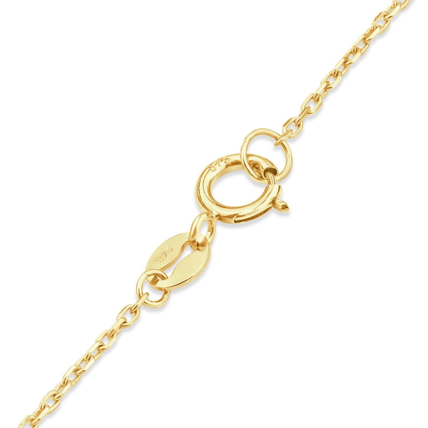 Lucky Italian Horn Cornicello Gold Charm Bracelet 9ct Yellow Gold 375 19cm