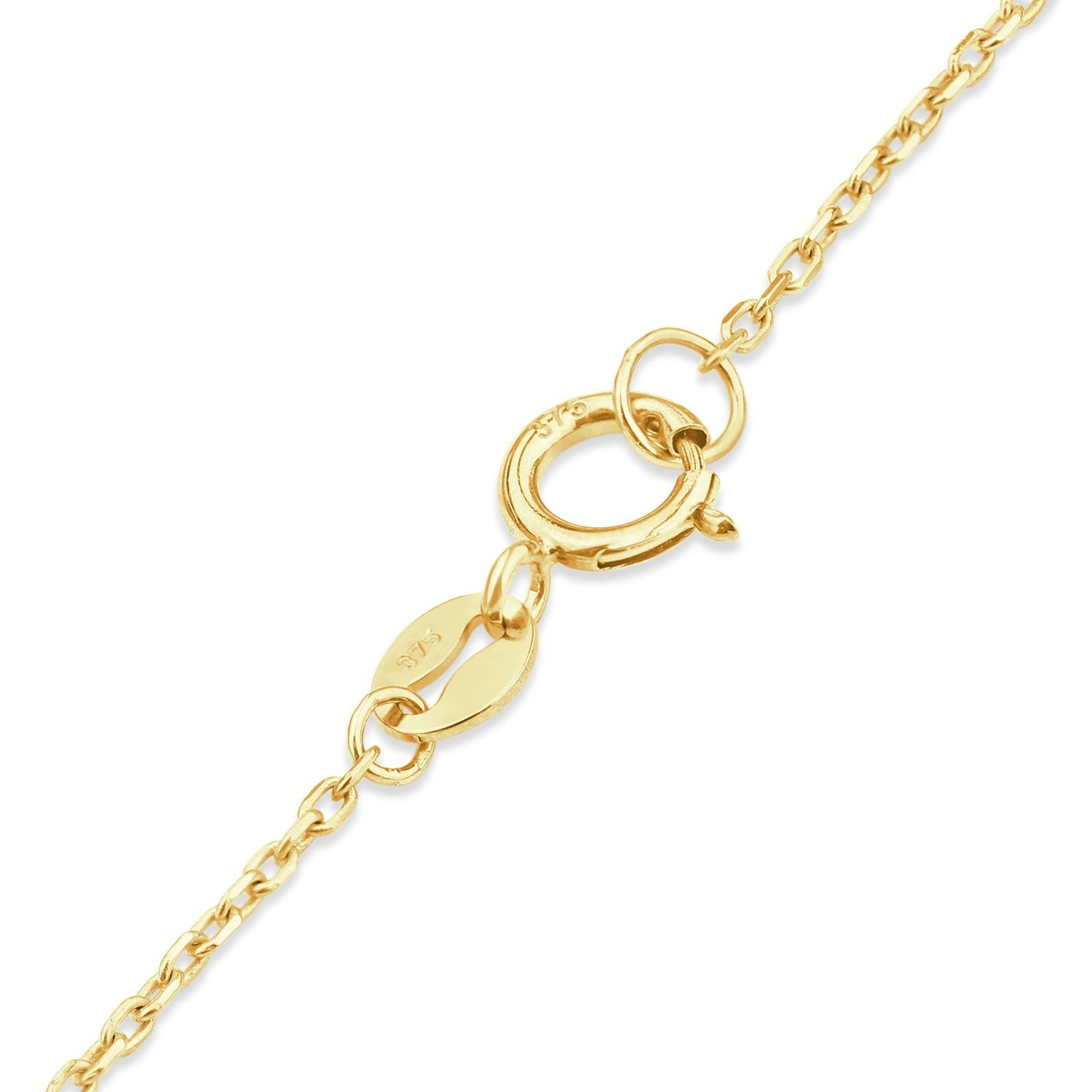 Lucky Italian Horn Cornicello Gold Charm Bracelet 9ct Yellow Gold 375 19cm