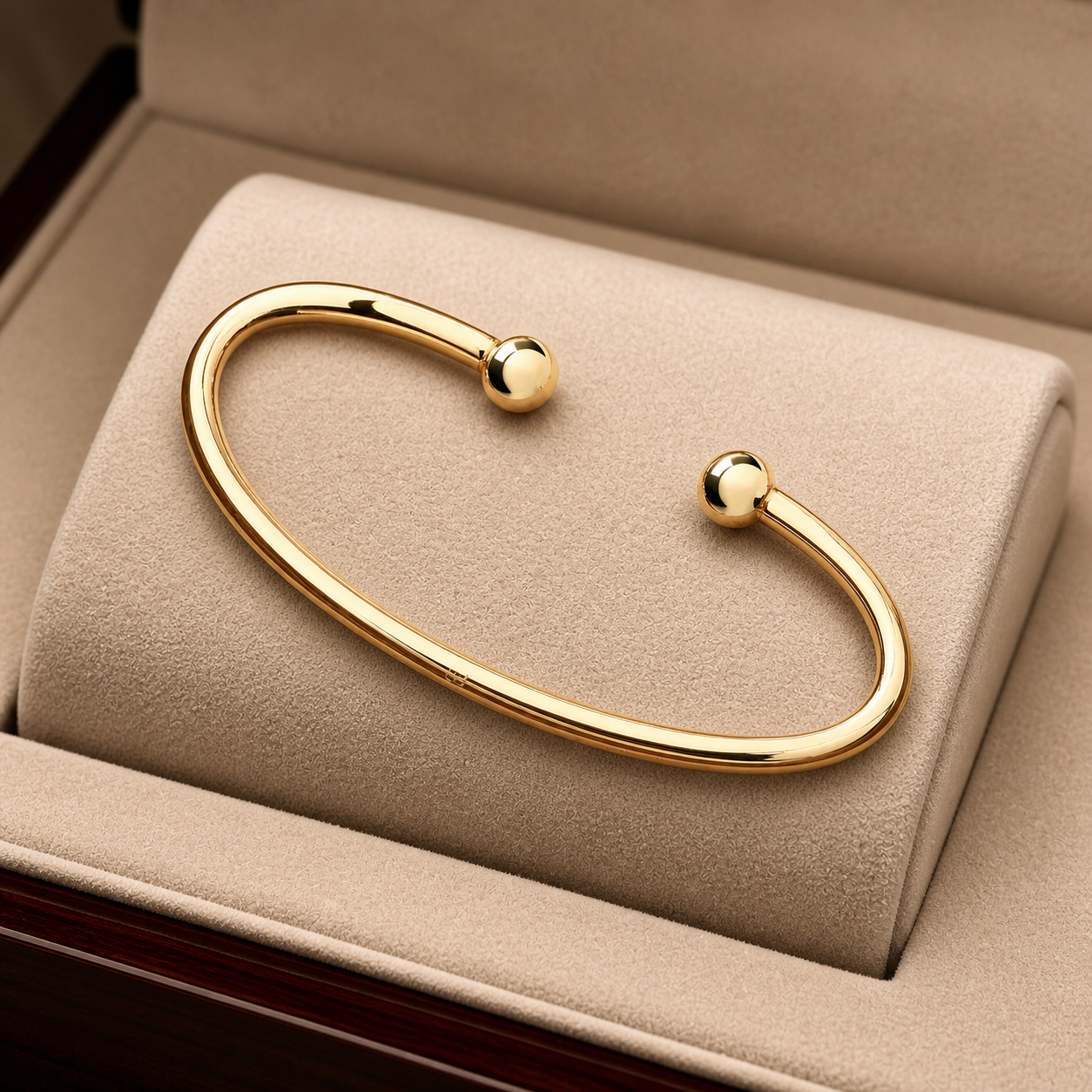 Ladies 18ct Gold Torque Bangle on Sterling Silver 925 Hallmark Cuff Bracelet
