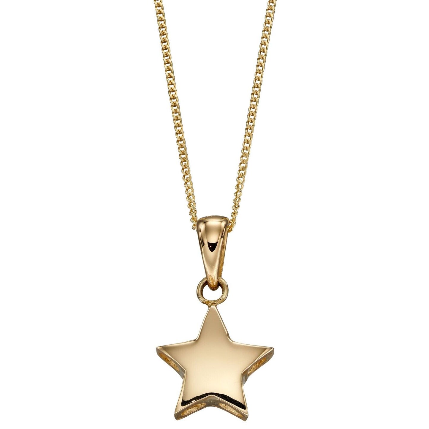 Star Pendant and Earrings Set 9ct Yellow Gold 14, 16, 18 or 20" Chain Hallmarked