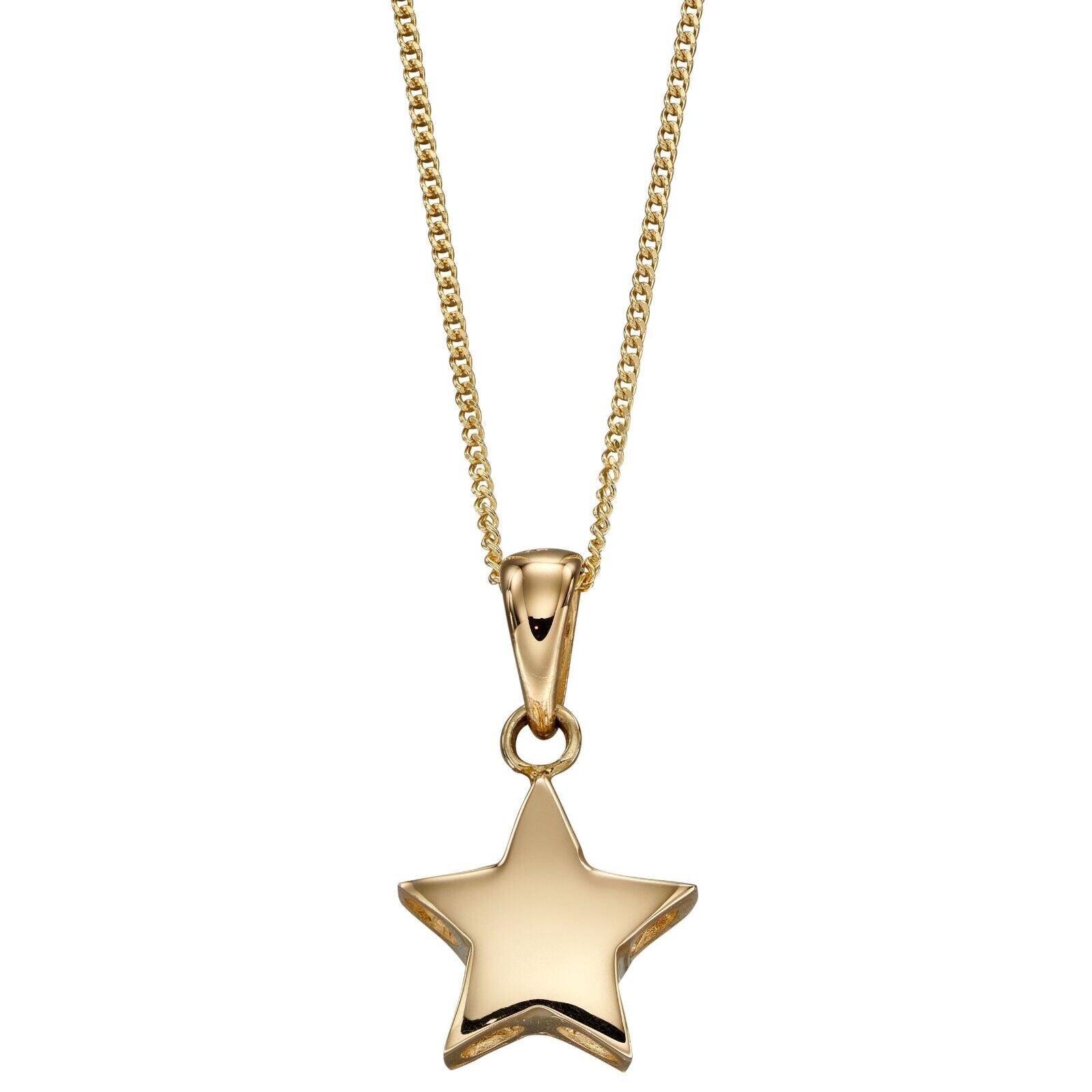 Star Pendant and Earrings Set 9ct Yellow Gold 14, 16, 18 or 20" Chain Hallmarked