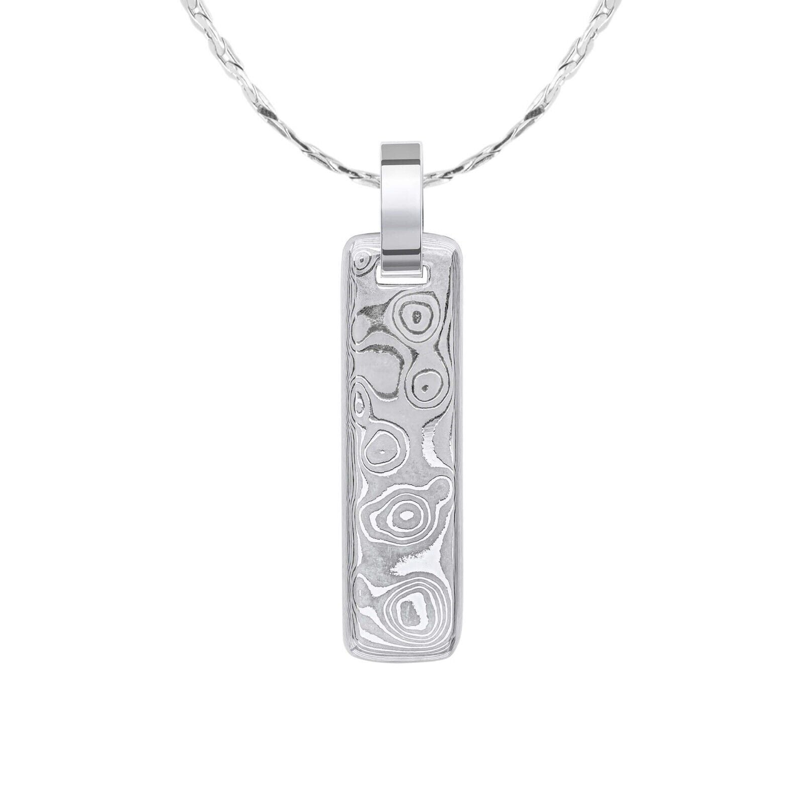 Fred Bennett Damascus Steel Narrow Bar Pendant 61cm P5383