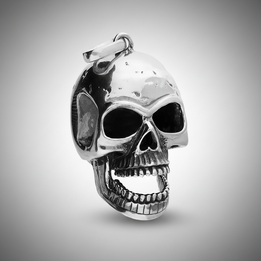 Large Skull Pendant Men's 925 Solid Sterling Silver 925 Hallmarked