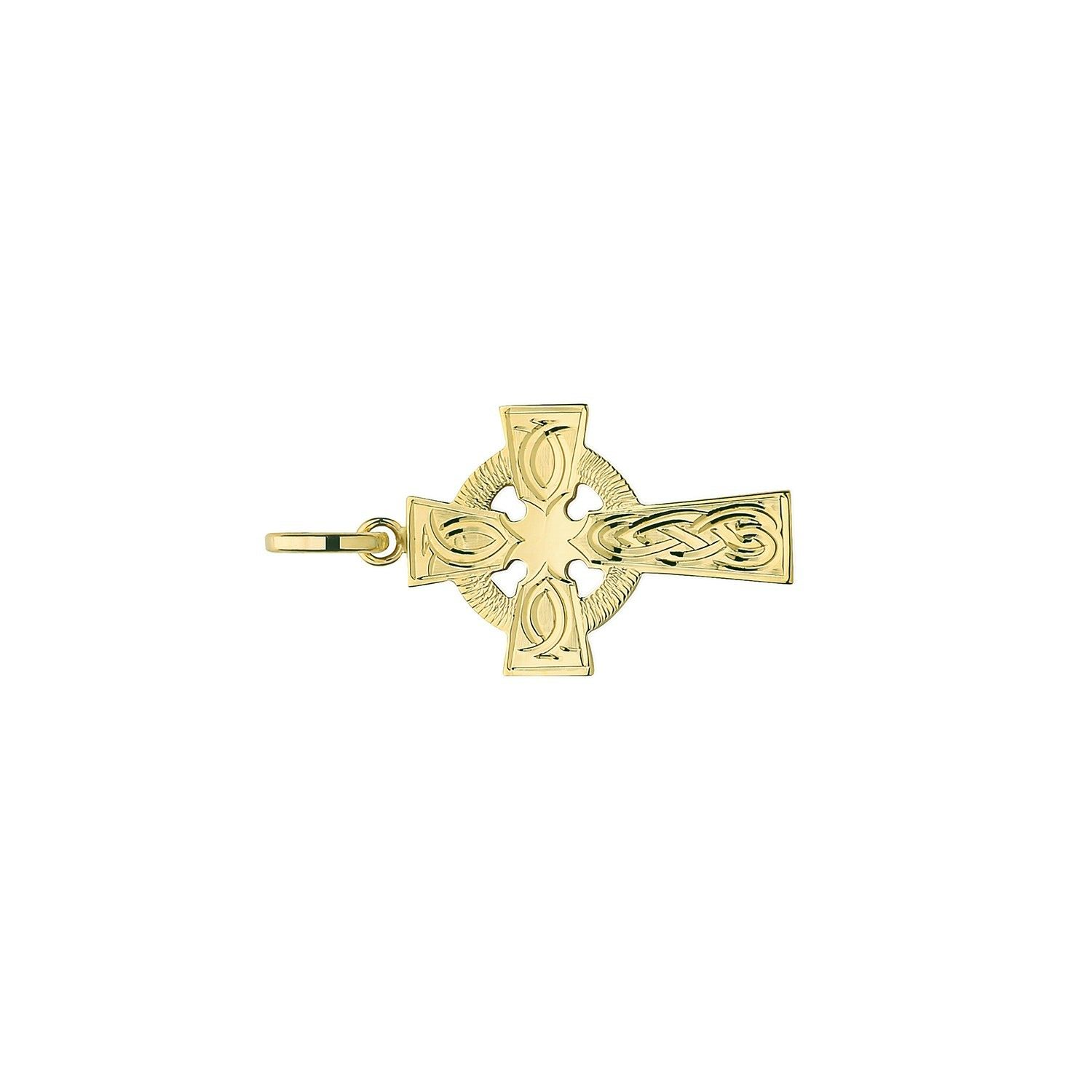 9ct Yellow Gold Cross Pendant Medium 23 x 16mm Church of England Anglican