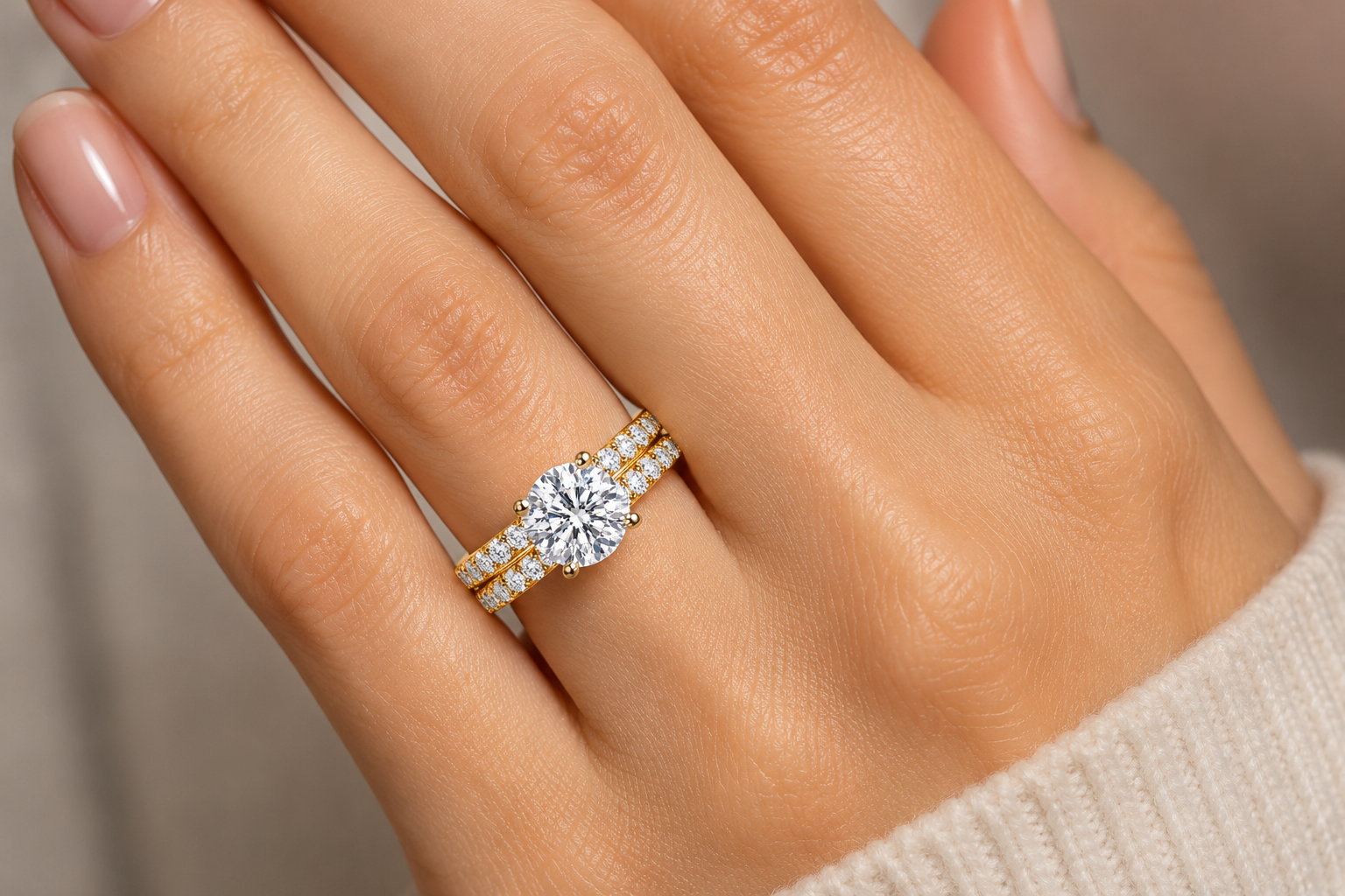18ct Gold Bridal Set Rings Wedding Engagement on Sterling Silver 925 Size K - U