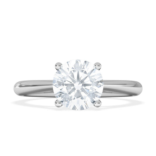 18ct White Gold 1.50ctw Round Brilliant Cut Solitaire Wed Fit Lab Grown Diamond