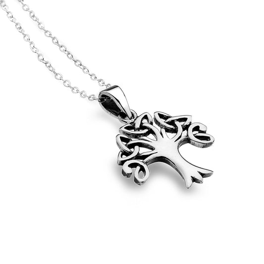 Tree of Life Pendant Celtic Knot Necklace Sterling Silver 925 All Chain Lengths