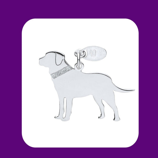Silver Labrador Dog Pendant Solid Silver 925 Hallmark Pet Jewellery 14-24" Chain