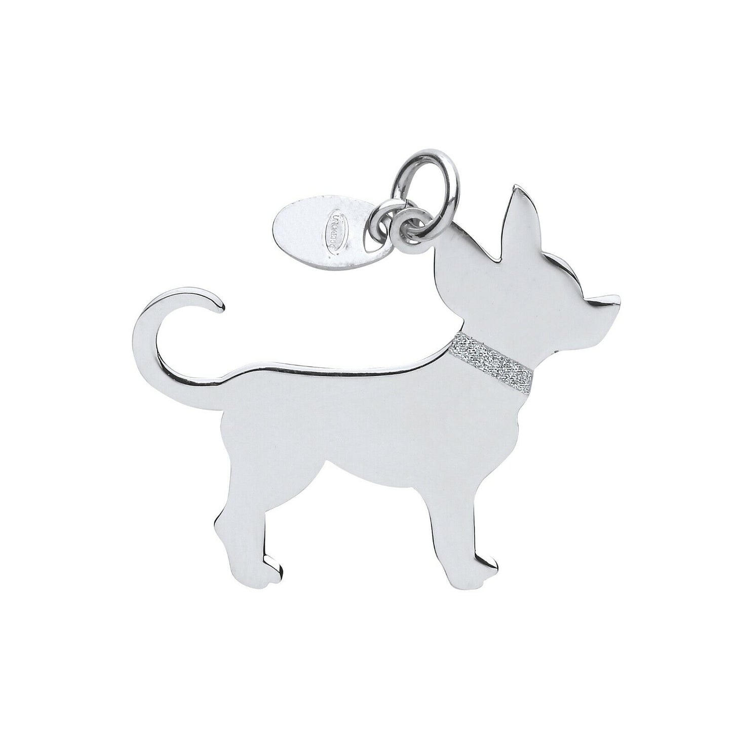 Silver Chihuahua Dog Pendant Solid Silver 925 Stamp Pet Jewellery 14-24" Chain