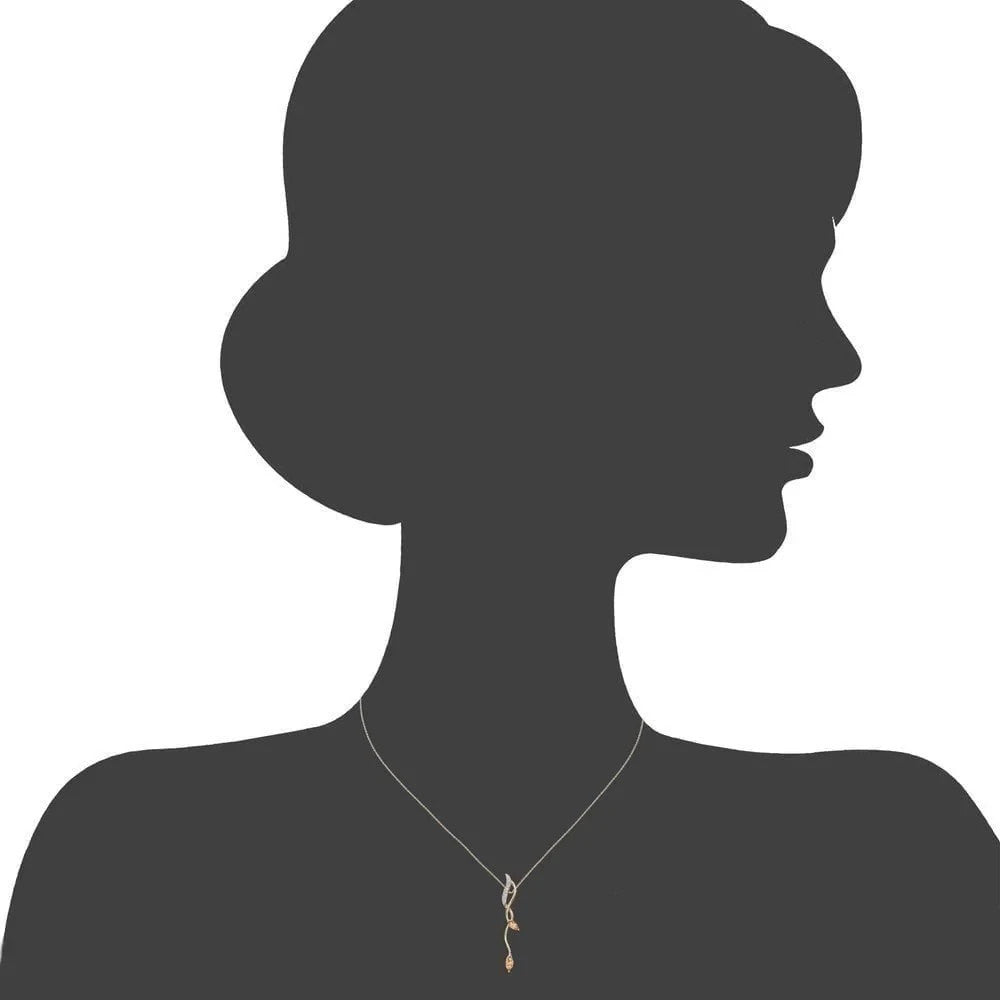 9ct Yellow Gold Garnet Necklace With Diamonds 18" 46cm Length Chain