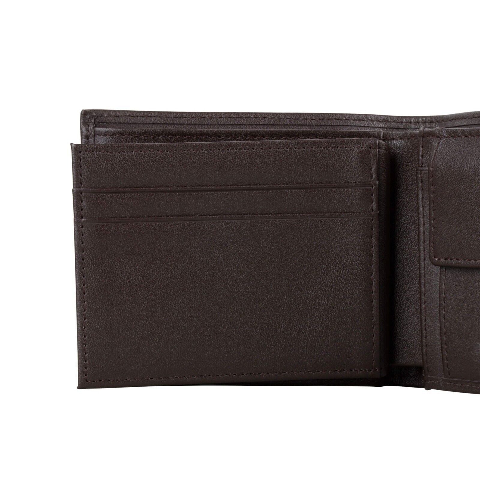 Fred Bennett Brown Leather Wallet with Coin Purse Free Laser Engraving W016