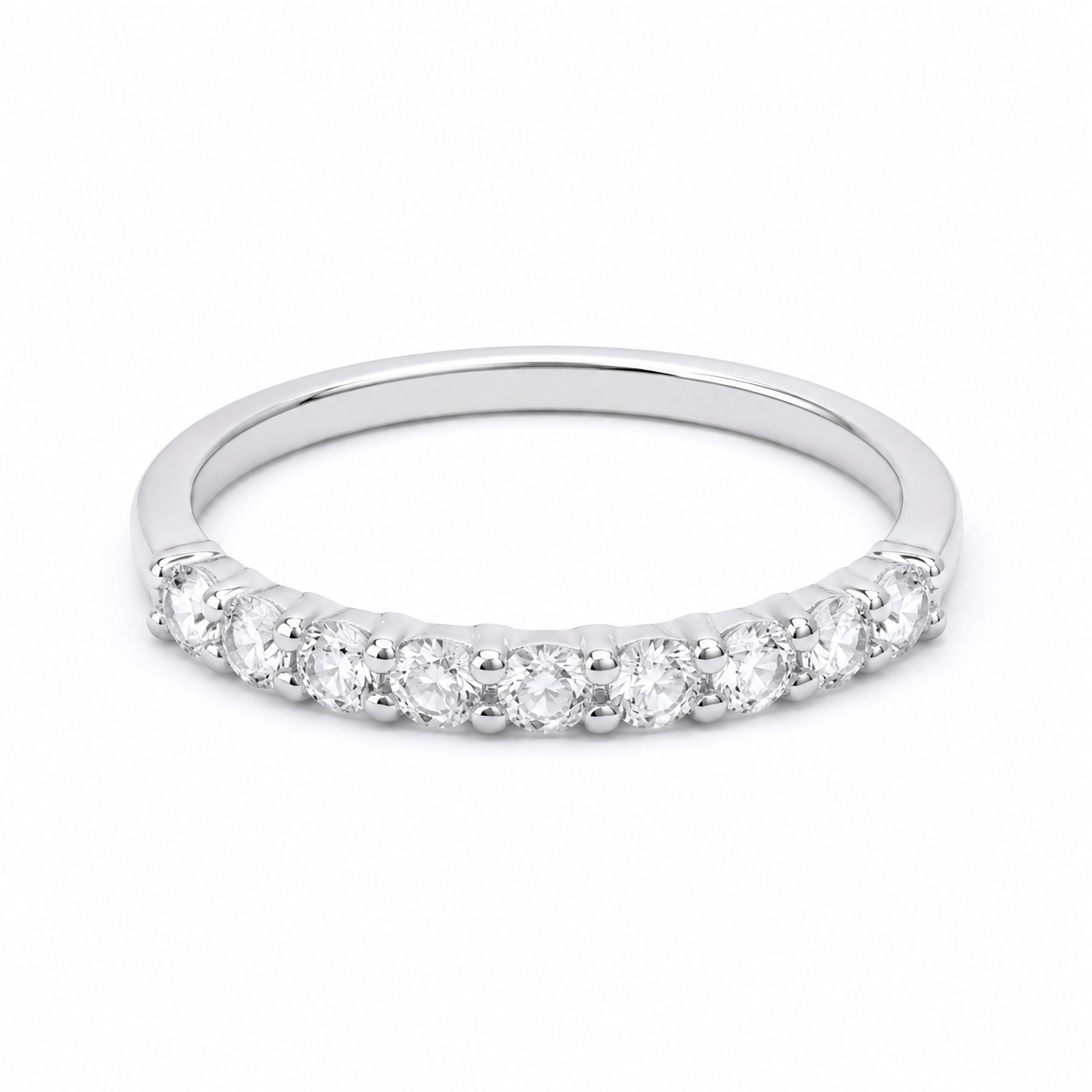 Sterling Silver Eternity Wedding 2.5mm Band Ring 925 Hallmark