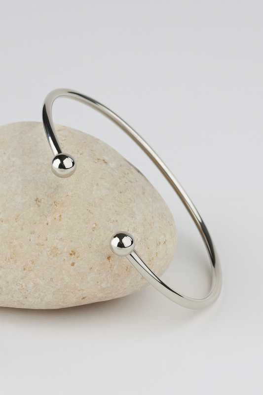 Gents Torque Bangle Solid Sterling Silver British Made Hallmarked