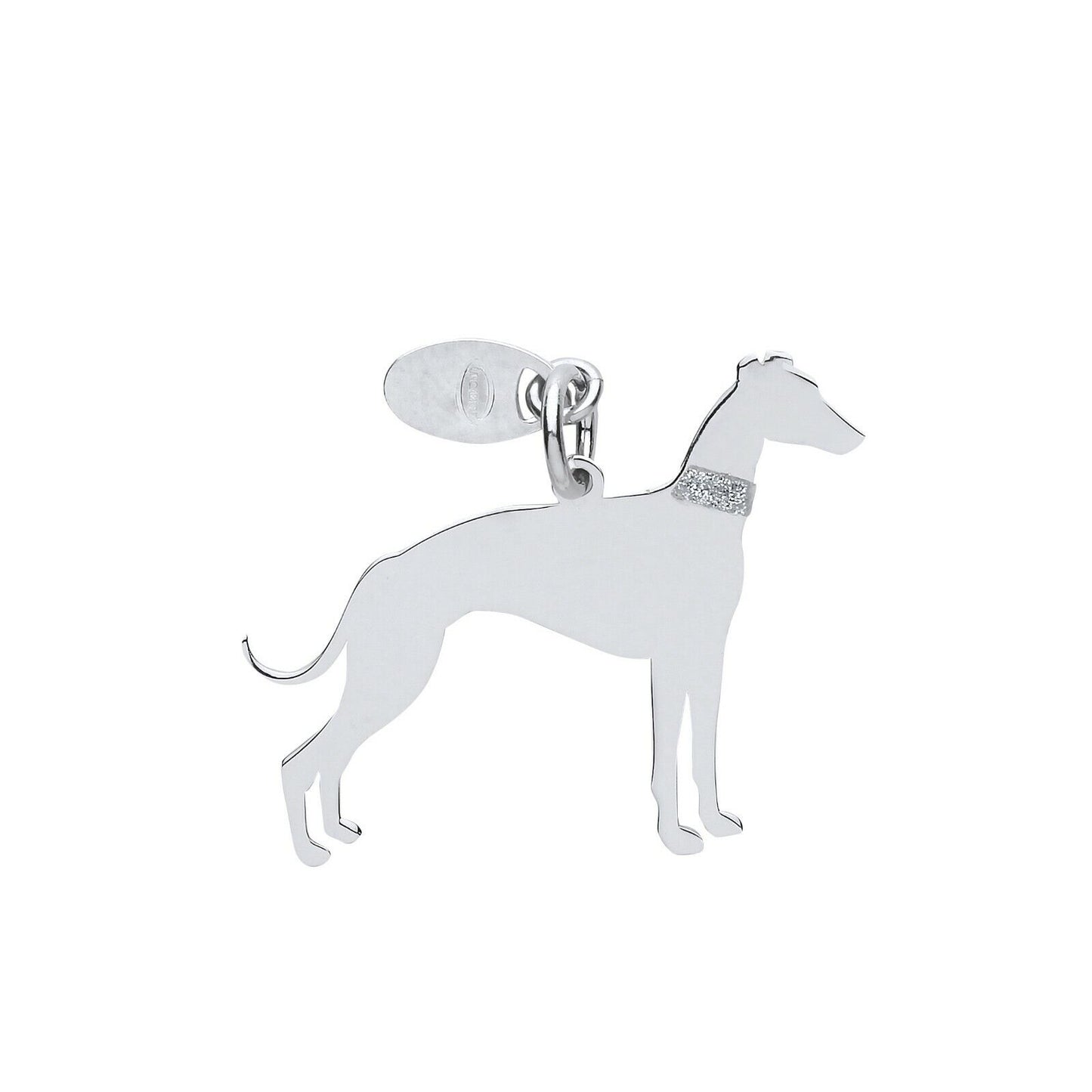 Silver Greyhound Dog Pendant Solid Silver 925 Stamp Pet Jewellery 14-30" Chain