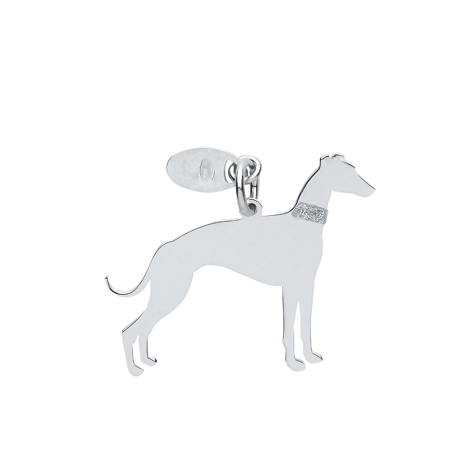 Silver Greyhound Dog Pendant Solid Silver 925 Stamp Pet Jewellery 14-30" Chain