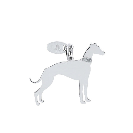 Silver Greyhound Dog Pendant Solid Silver 925 Stamp Pet Jewellery 14-30" Chain