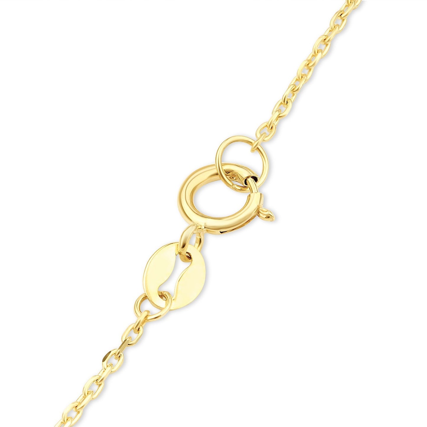 Two-Tone Open Heart Station Bracelet 9ct Gold 375 Hallmark 19cm