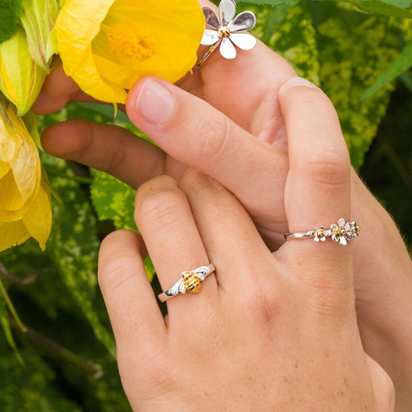 Bumble Bee Ring Solid Sterling Silver 925 Stamped Size J - S Brand New Gift