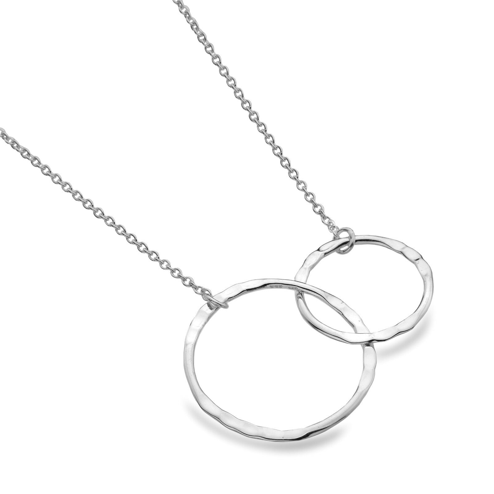 Silver Love Link Necklace Solid Sterling Silver 18-20" Hallmark Luxury Box