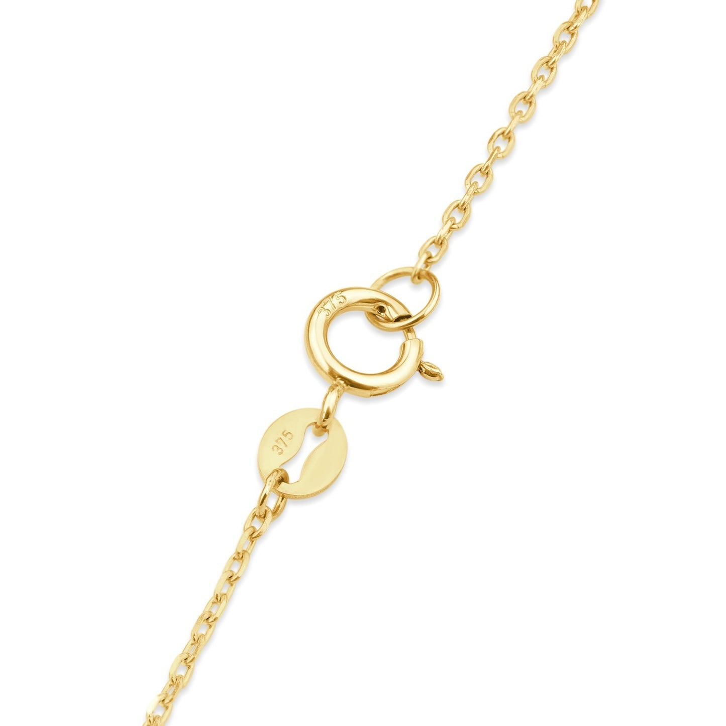 Elegant Tri-Color Open Teardrop Bracelet in 9ct Gold 375 Hallmark 19cm