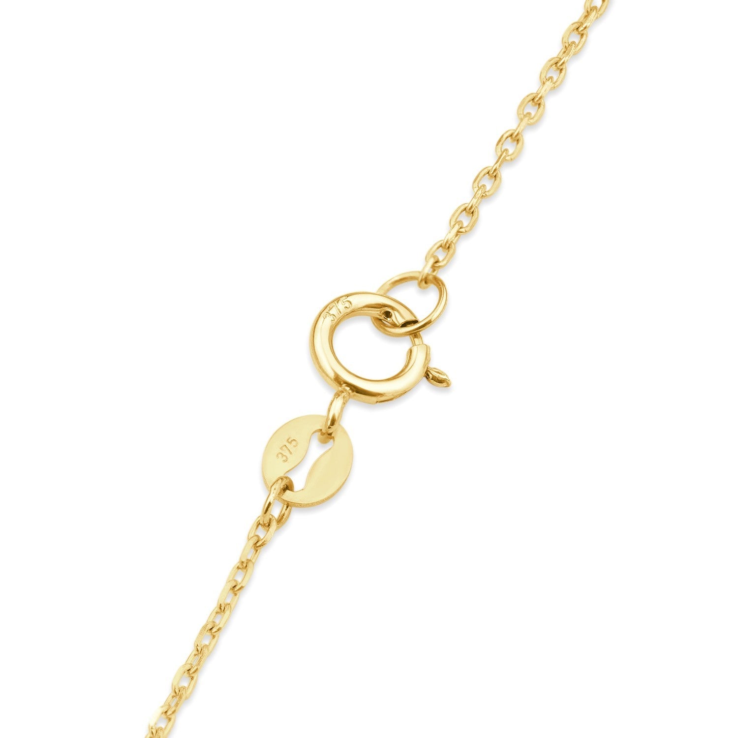 Elegant Tri-Color Open Teardrop Bracelet in 9ct Gold 375 Hallmark 19cm