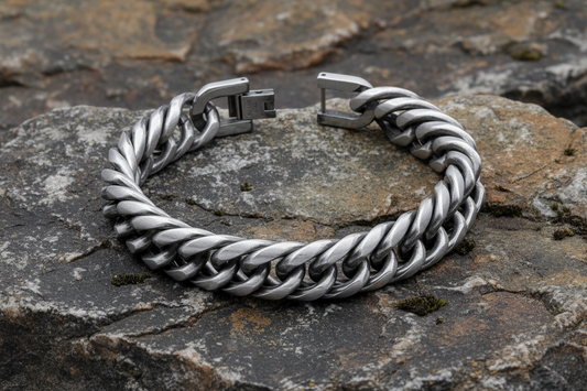 Fred Bennett Oxidised Heavy Weight Foxtail Bracelet 21.5cm B5454