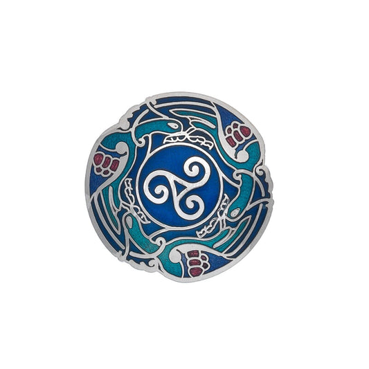 Celtic Birds Brooch Silver Plated Brand New Gift Packaging