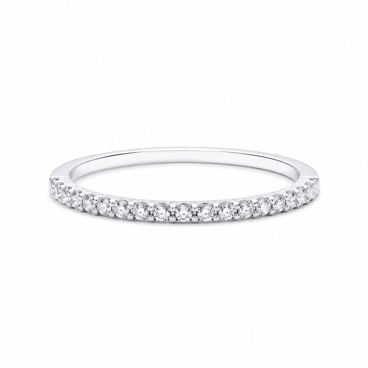 Sterling Silver Stacking Eternity Band Ring 925 Hallmark